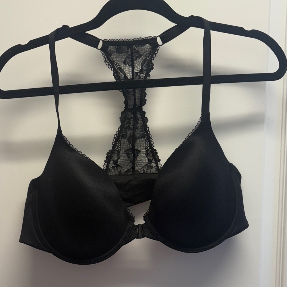 Victoria's Secret Black Lace Racerback Bra